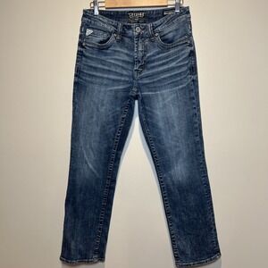 Salvage Supply Men's Mayhem Bootcut Jeans 31x32 Blue Stretch Premium Denim *read